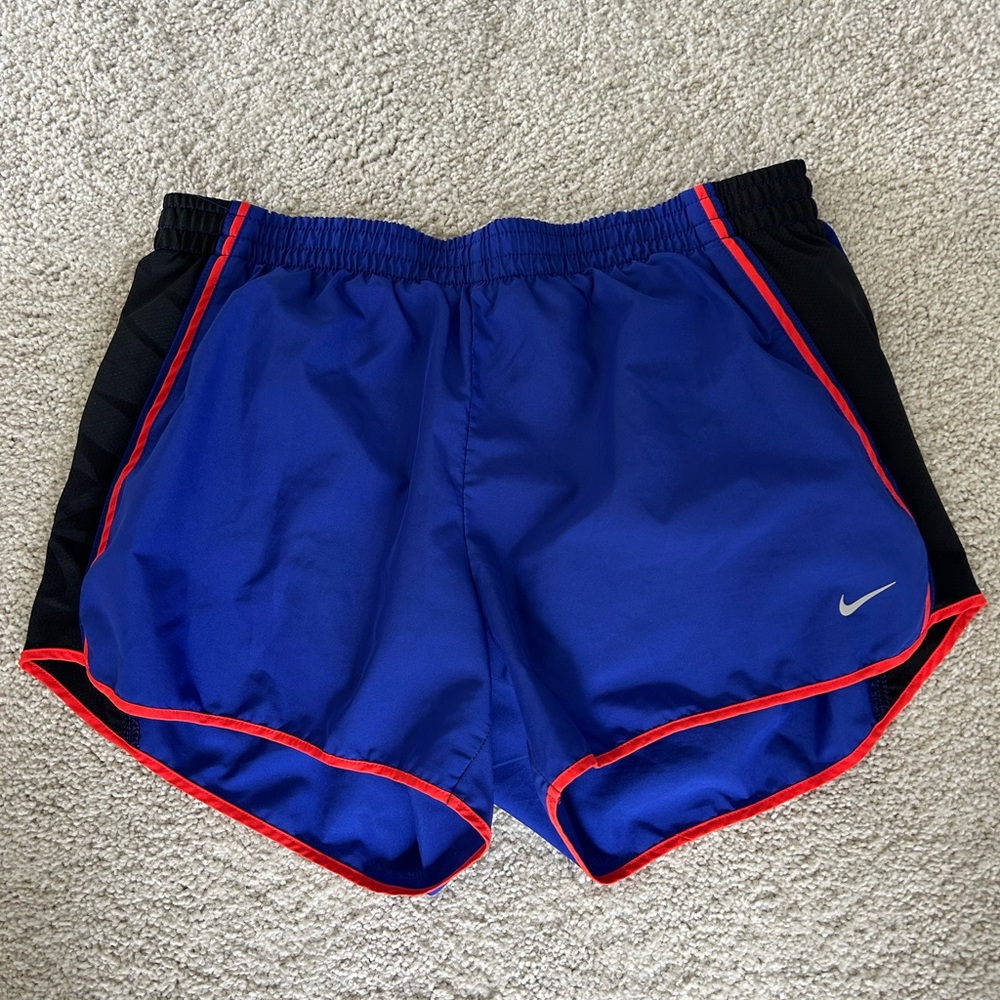 Women's Nike Dri-fit shorts Blue, black and orange details size L